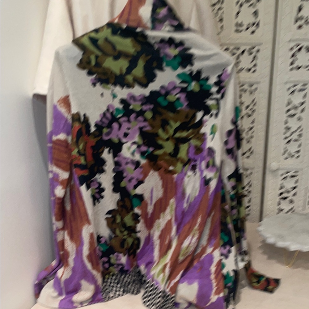 Etro Multicolor Patterned open sweater - image 8